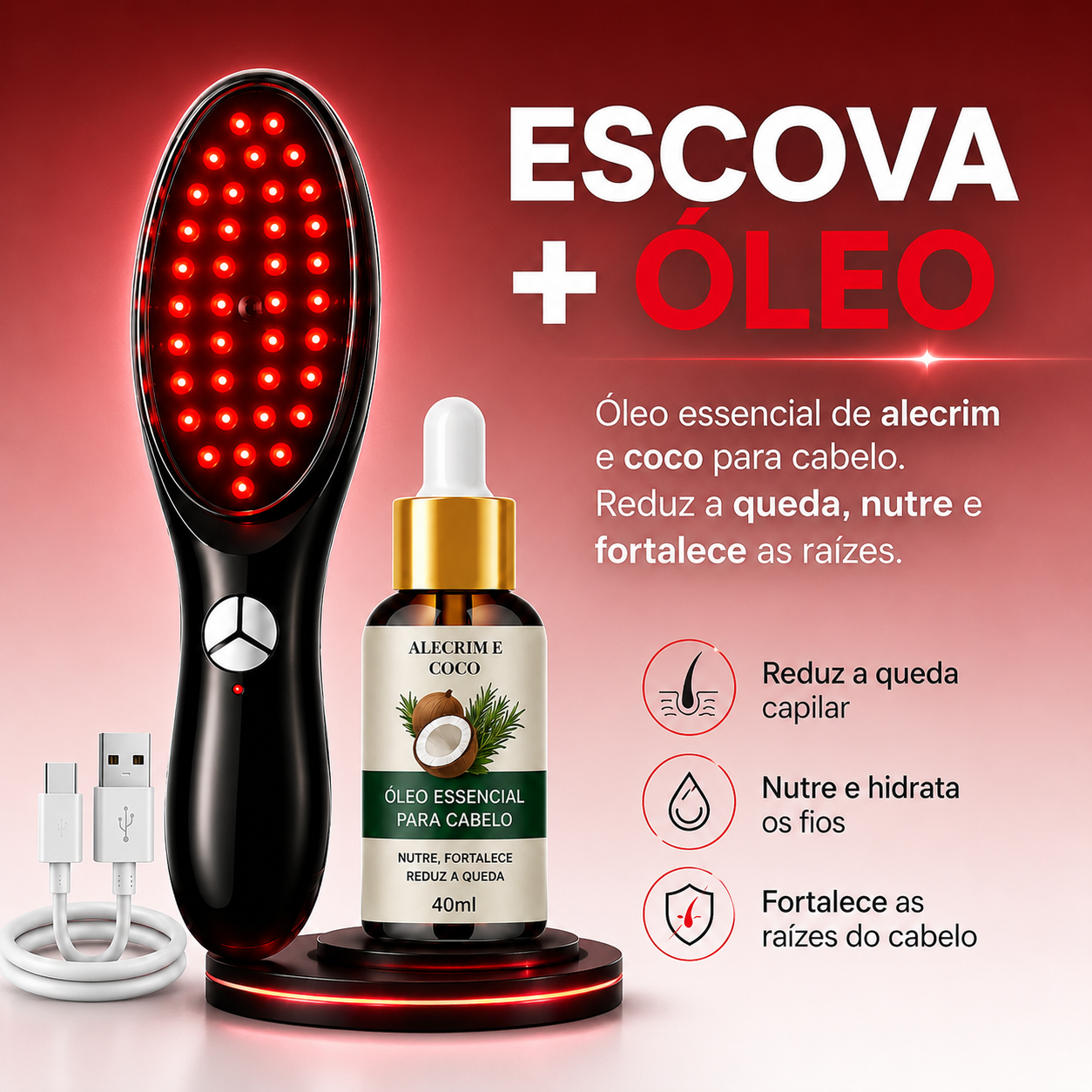 1 Escova + 1 Óleo